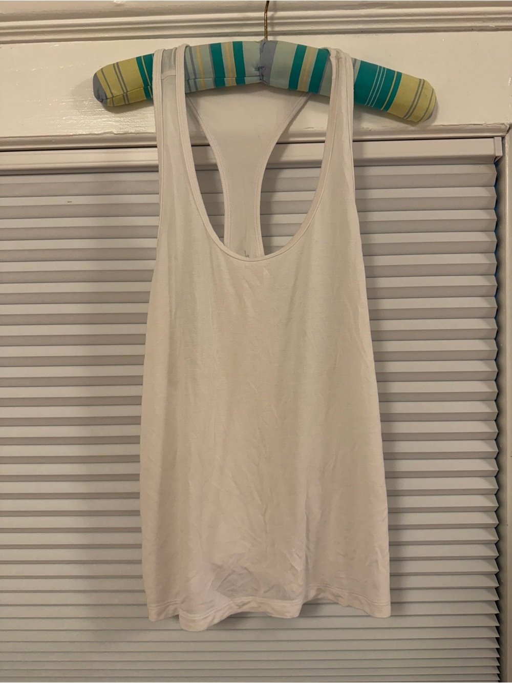 ALO Yoga White Racerback Tank - Lightweight Active Layer
